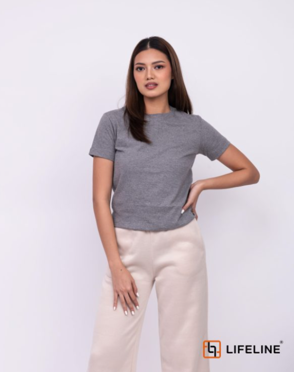 Lifeline Round neck T-shirt (Stone Gray)