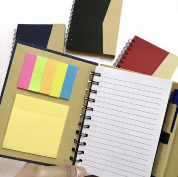 Notebook with Sticky Notes